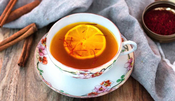 چای زعفران و تهیه انواع دمنوش زعفران