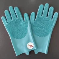 دستکش ظرفشویی سیلیکونی اسکاج دار - Image 4