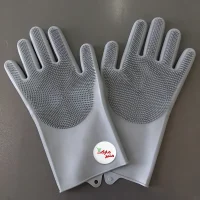 دستکش ظرفشویی سیلیکونی اسکاج دار - Image 6