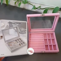 جعبه جواهرات اکسسوری سایز بزرگ مخملی - Image 3