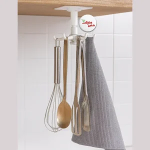 آویز همه کاره چرخشی دیواری کفگیر ملاقه 2 عددی