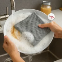 اسکاج سیمی توری دو لایه دور دوزی شده سایز 30 در 30