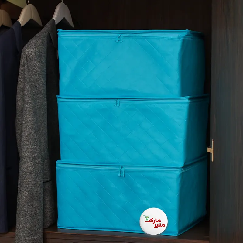 بقچه لباس زیپ دار سایز بندی بقچه زیپ دار نظم دهنده لباس و پتو - Image 1