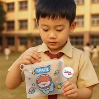 کاور لقمه ساندویچ مدرسه زیپ دار سایز a5 - Image 2