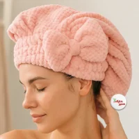 حوله سر حمام مدل پاپیونی (کلاه حمام زنانه)